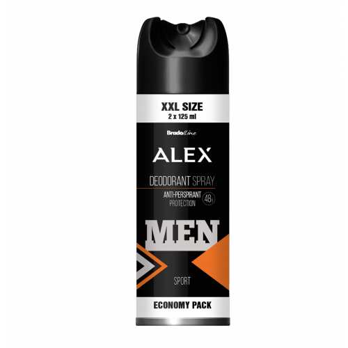 Bradoline Alex XXL_ DEOSPRAY для чоловіків Sport, 250 мл