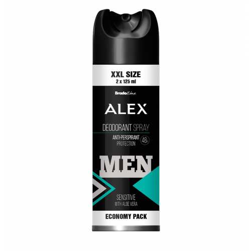 Bradoline Alex XXL_ DEOSPRAY для чоловіків Sensitive, 250 мл