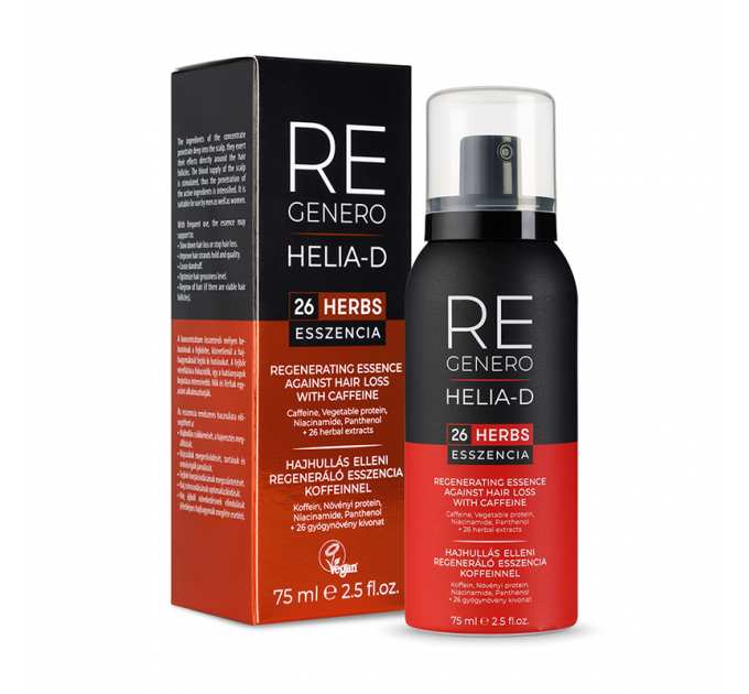 Helia-D Regenero hair care (vegan)_ ЕСЕНЦІЯ регенеруюча з кофеїном, 75 мл