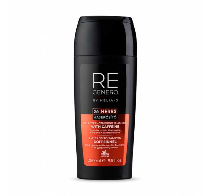 Helia-D Regenero hair care (vegan)_ ШАМПУНЬ зміцнюючий з кофеїном, 250 мл