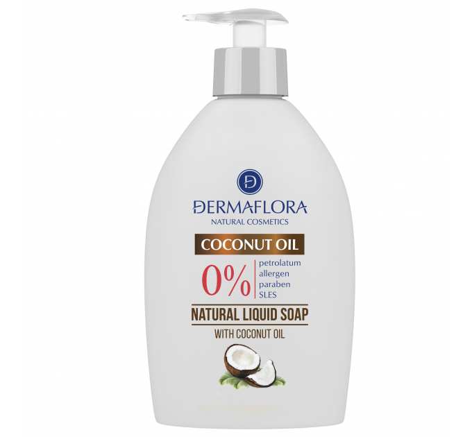 Dermaflora 0%_ МИЛО рідке Coconut oil, 400 мл