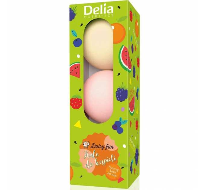 Сяючі бомби для ванни Delia Dairy Fun Кавун, Лісові ягоди, Апельсин