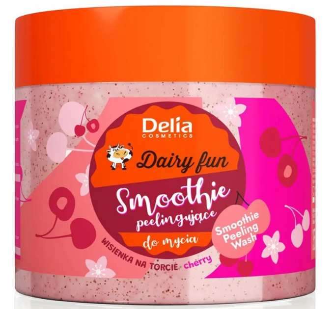 Пілінг-гель для душу Delia Dairy Fun Вишня