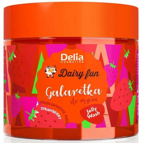 Желе для миття тіла Delia Dairy Fun Полуниця