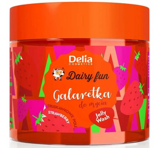 Желе для миття тіла Delia Dairy Fun Полуниця