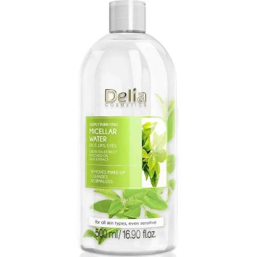 Глибоко очищувальна міцелярна вода з екстрактом зеленого чаю Delia Cosmetics Green Tea Extract Micellar Water 500 мл