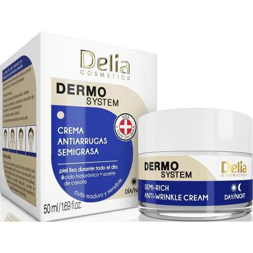 Крем для обличчя, антивіковий Delia Dermo System Semi-Rich Anti-Wrinkle Cream 50 мл