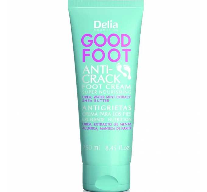 Зволожуючий крем для грубої, потрісканої шкіри стоп Delia Good Foot Anti-Crack Super Nourishing Foot Cream 250 мл