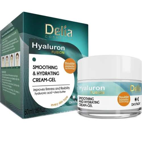 Розгладжувальний крем-гель для обличчя Delia Hyaluron Fusion Smoothing &amp; Hydration Cream-Gel 50 мл