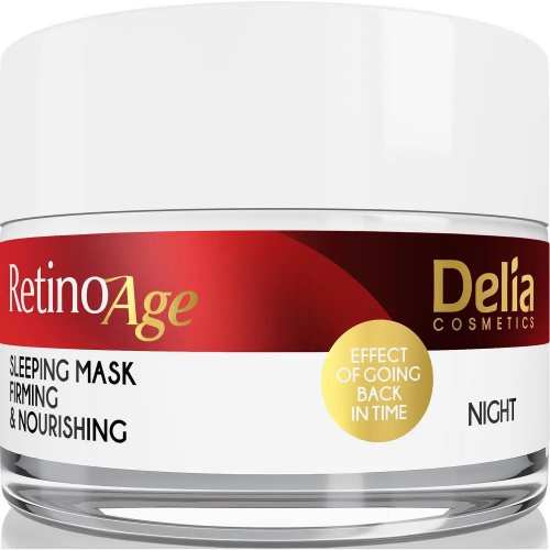 Маска для обличчя проти зморшок "Нічна" Delia Cosmetics Retinoage Sleeping Mask 50 мл