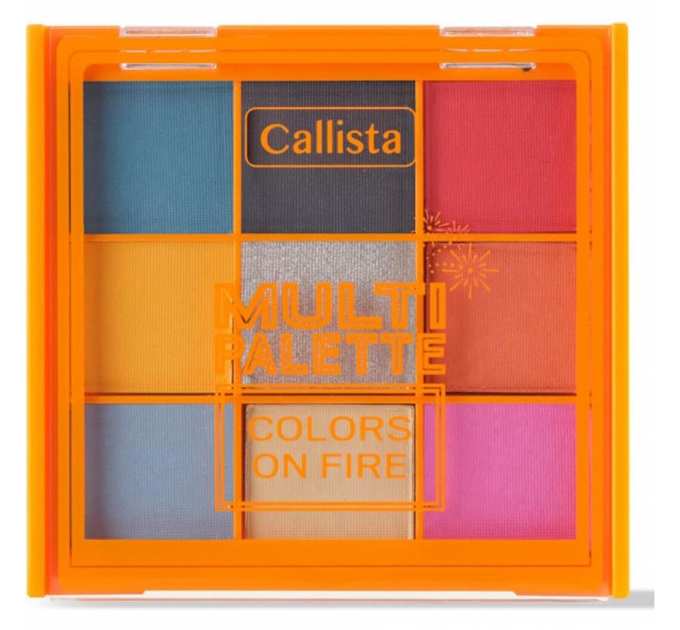 Callista Палетка тіней для повік MULTI PALETTE тон 101 Colors On Fire 0,79г x 9