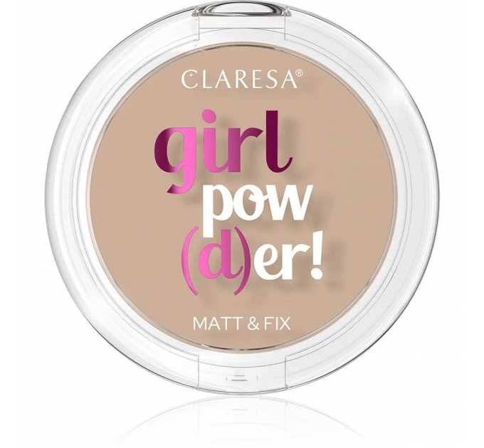 Пудра для обличчя Claresa компактна з природним матовим ефектом Girl Powder тон 03 Sunkissed