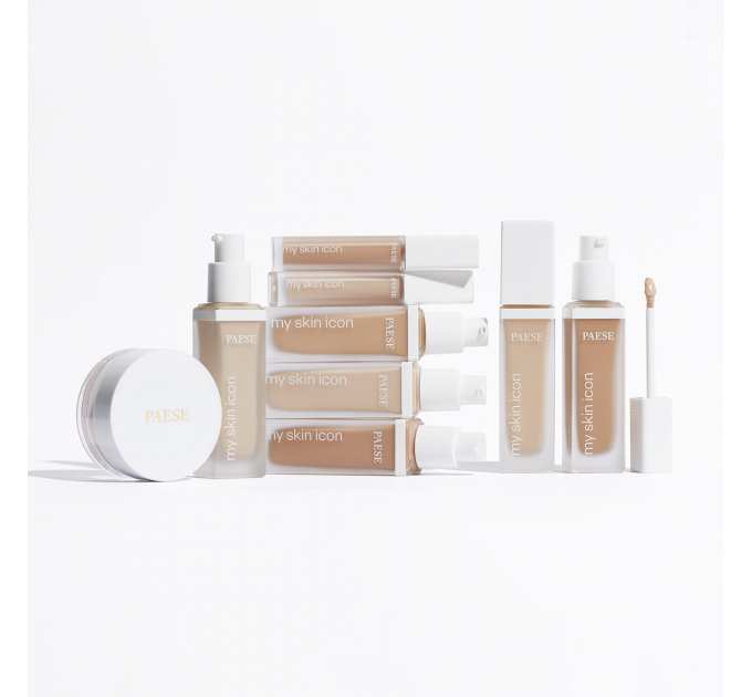 Пудра розсипчаста напівпрозора фіксуюча з матовим фінішем Paese My Skin Icon тон 01 Universal Beige, 8 г