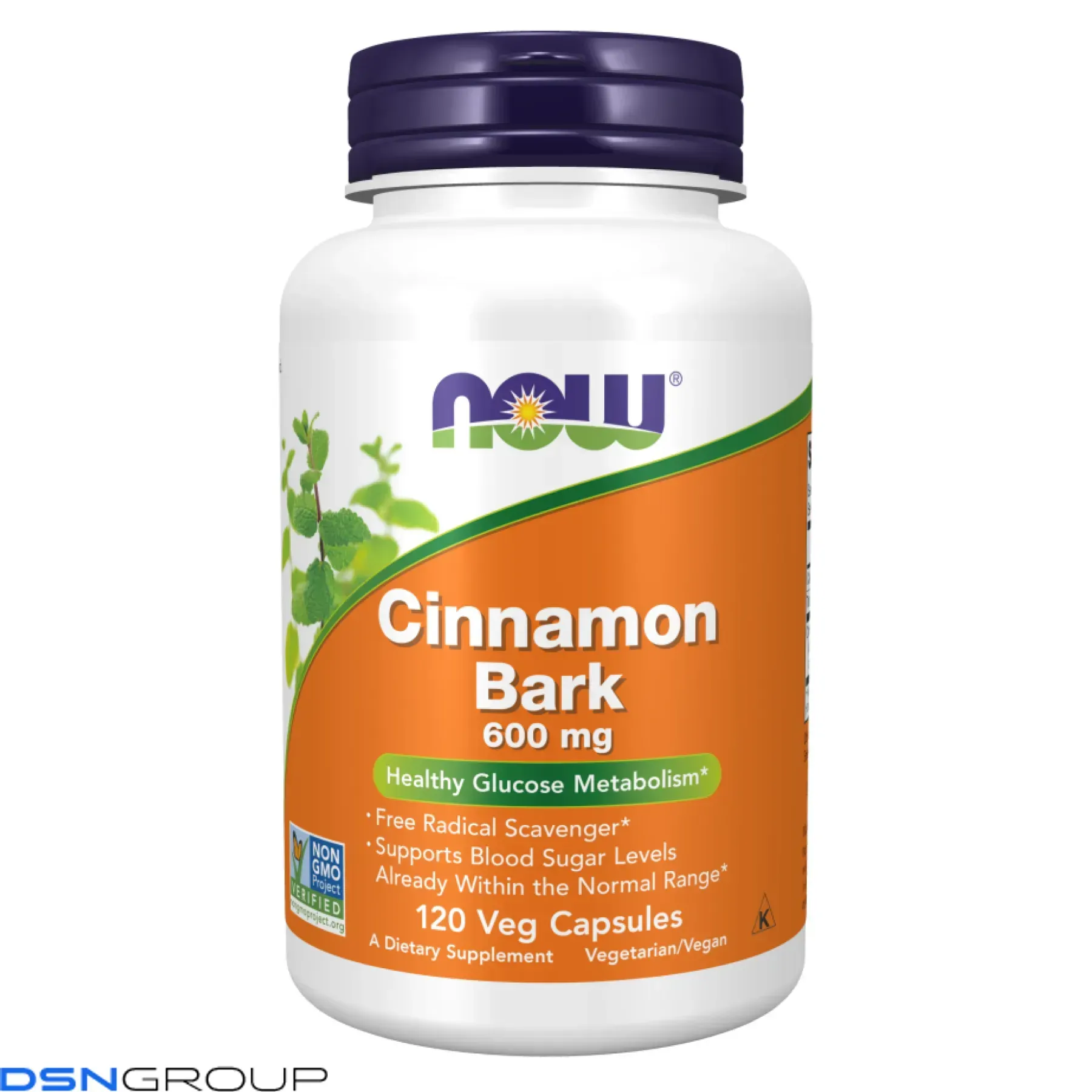 Кора кориці 600 мг - 120 вегетаріанських капсул (Cinnamon Bark 600mg - 120 vcaps)